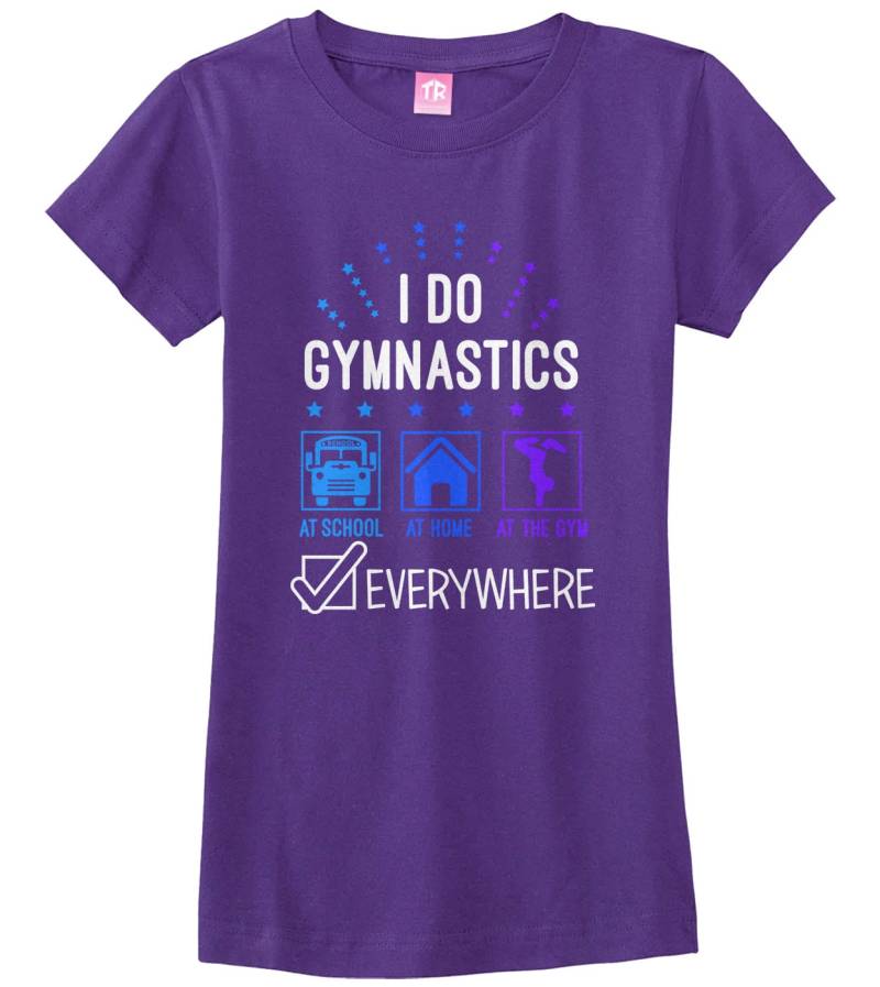Ich Turnen Überall Mädchen Ausgestattet Jugend T-Shirt von Threadrock