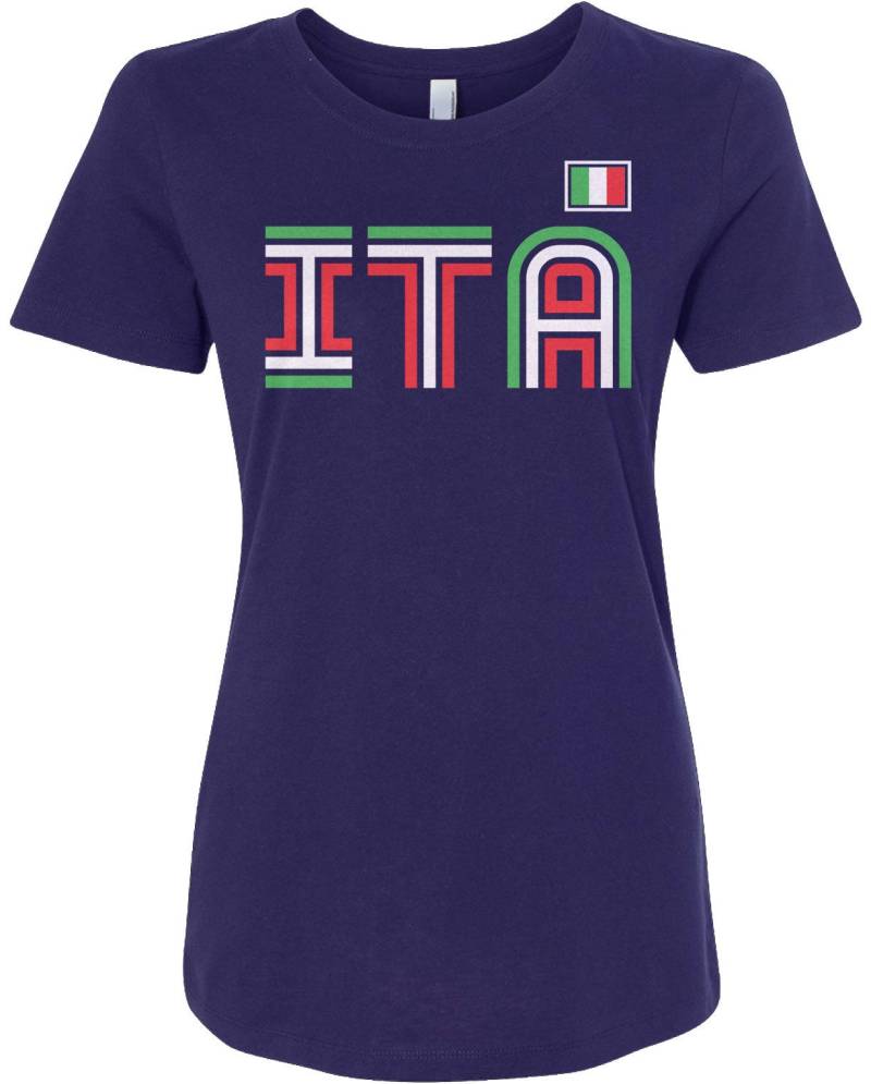 Italien Sportliche Retro-Serie Damen Langarm T-Shirt - Schnittkante Raglan Kurzarm V-Ausschnitt Tailliertes von Threadrock