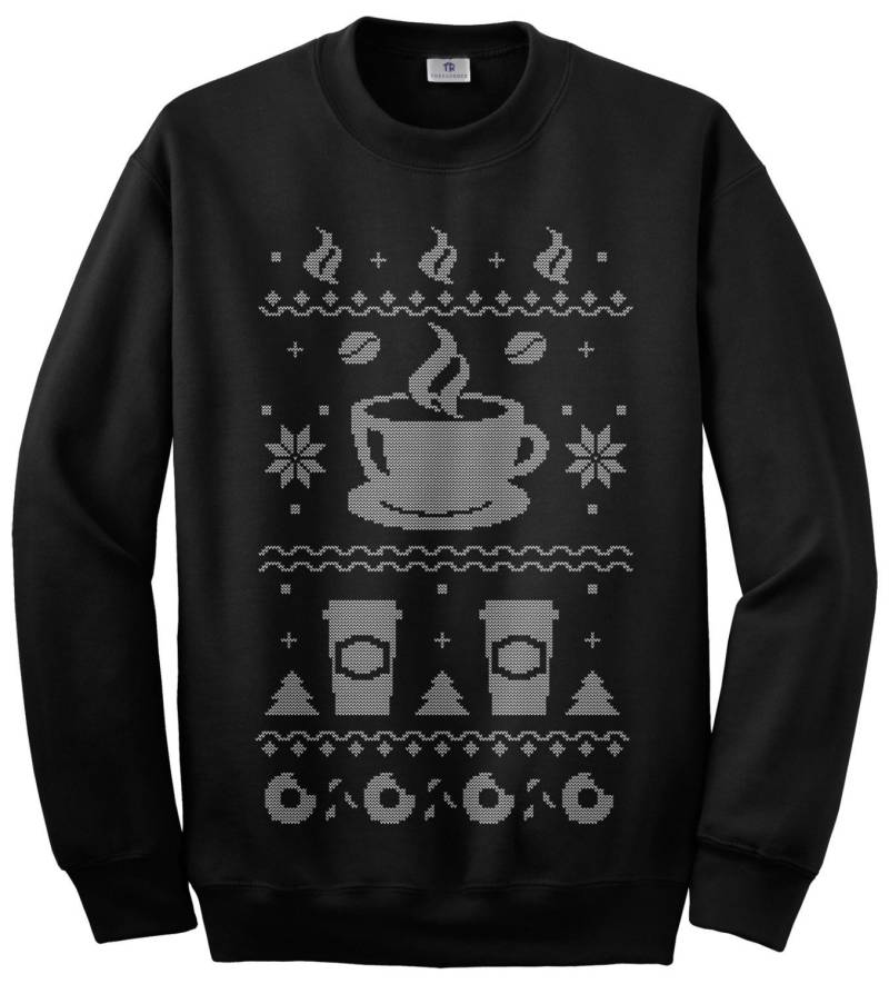 Kaffee Hässlich Weihnachten Pullover Unisex Erwachsene Rundhals Sweatshirt von Threadrock