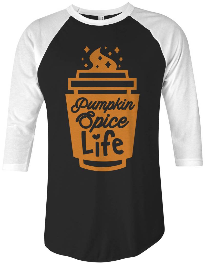 Kürbis Gewürz Leben Unisex Erwachsene Raglan T-Shirt Herbst Herbst-Saison von Threadrock