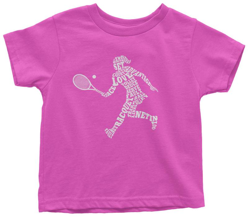 Mädchen Tennisspieler Typografie - Kinder Kleinkind Lang- Und Kurzarm T-Shirt von Threadrock