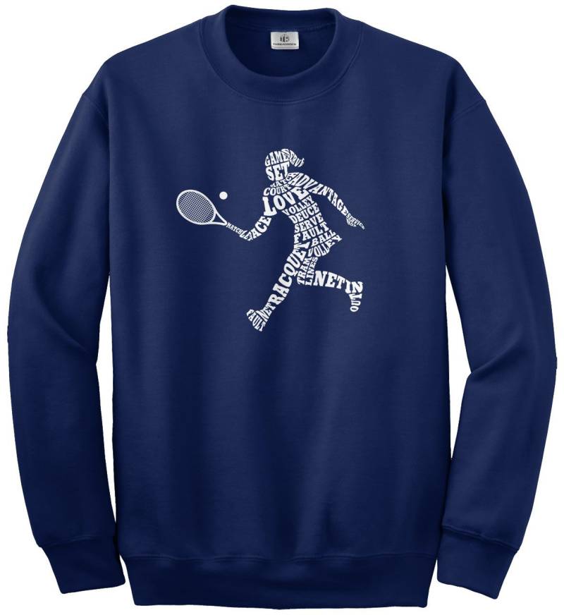 Mädchen Tennisspieler Typografie - Unisex Jugend Sweatshirt von Threadrock