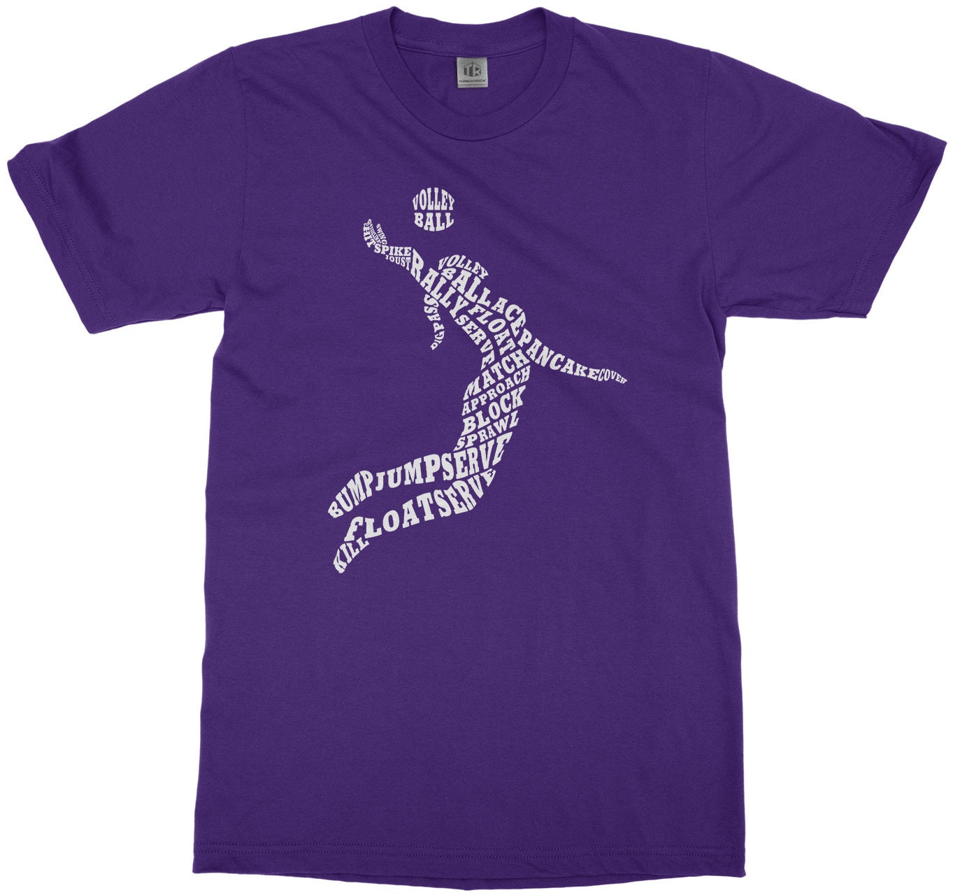 Mädchenvolleyball-Spieler-Typografie-Kids " Jugend Long Und Short Sleeve T-Shirt von Threadrock