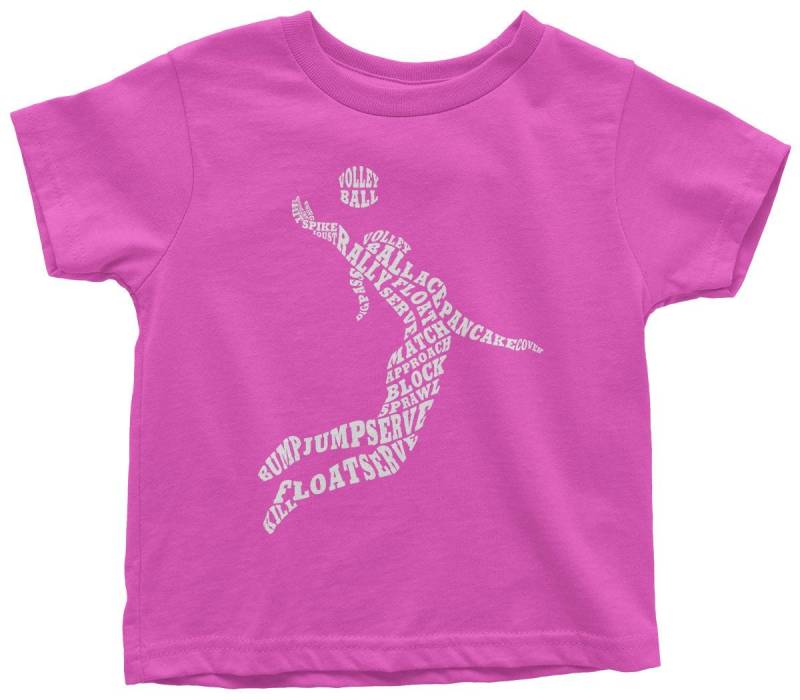 Mädchenvolleyball-Spieler-Typografie-Kids " Toddler Long Und Short Sleeve T-Shirt von Threadrock