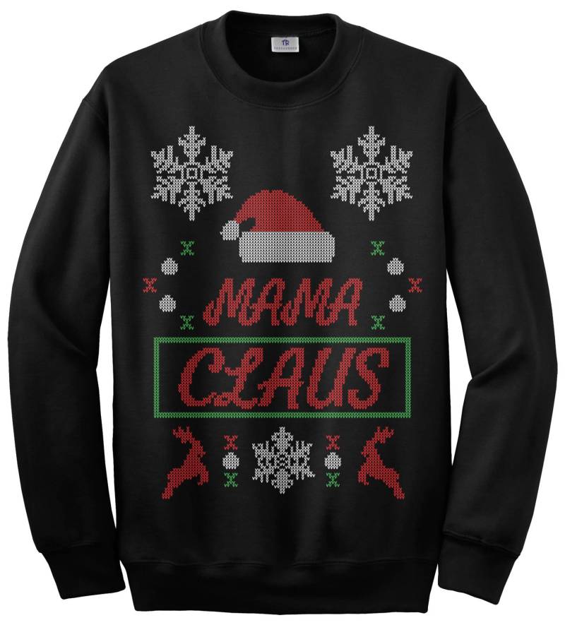 Mama Claus Christmas Pullover Unisex Erwachsene Rundhals Sweatshirt von Threadrock