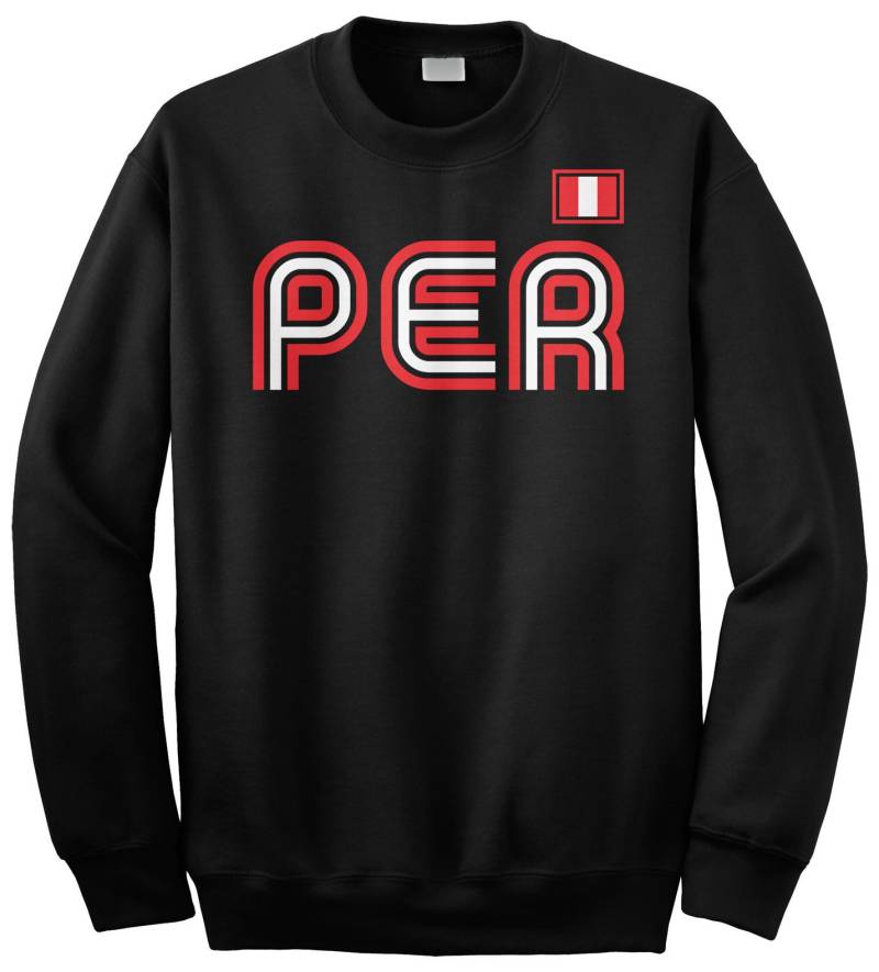 Peru Sportliche Retro-Serie Unisex Erwachsene Rundhals Sweatshirt Oder Pullover Hoodie von Threadrock