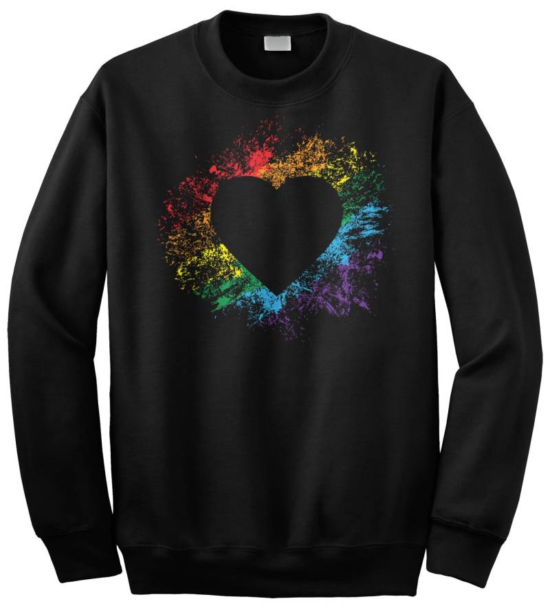 Regenbogen Herz Unisex Erwachsene Rundhals Sweatshirt Oder Pullover Hoodie von Threadrock
