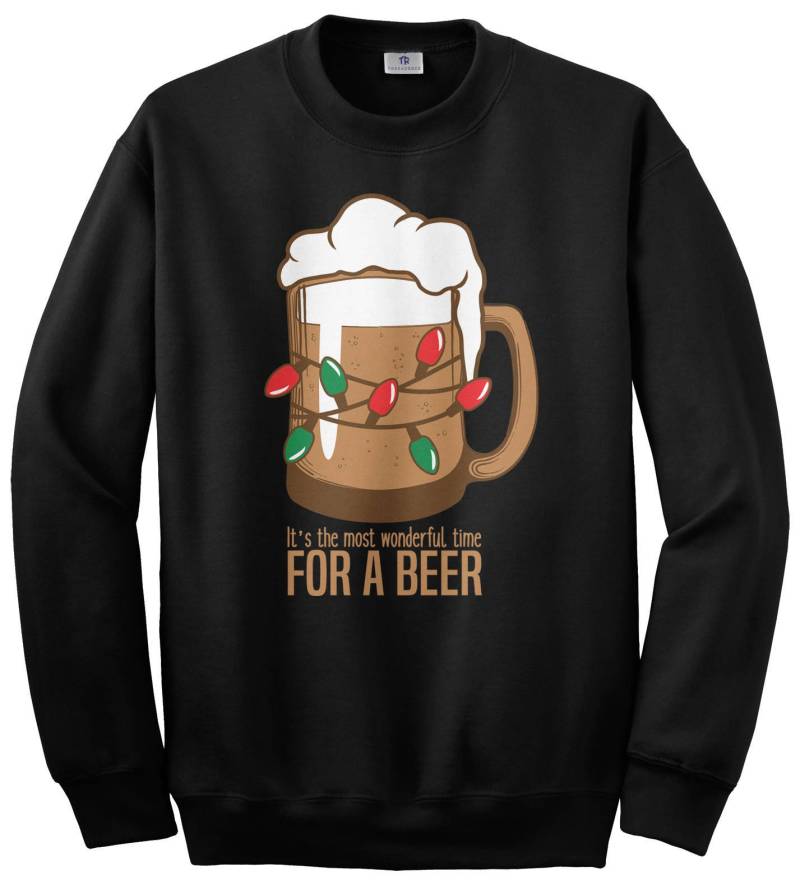 Schönste Zeit Für Ein Bier Unisex Erwachsene Rundhals Sweatshirt Oder Pullover Hoodie Lustige Trinken Shirt von Threadrock