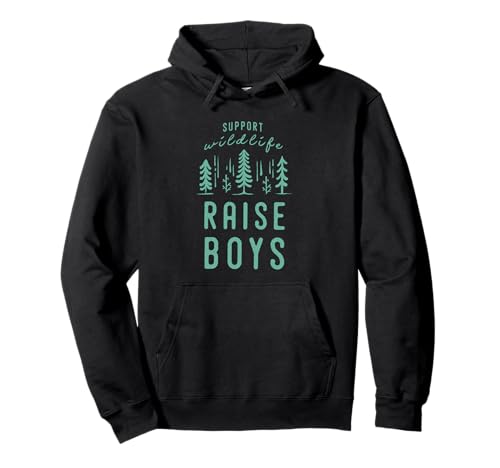 Support Wildlife Raise Jungen Lustiger Junge Mama Papa Eltern Humor Pullover Hoodie von Threadrock