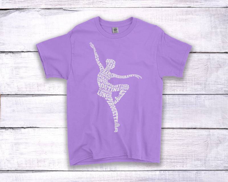 Tanzen Ballerina Ballett Tanz Typografie Kinder Jugend Mädchen T-Shirt von Threadrock