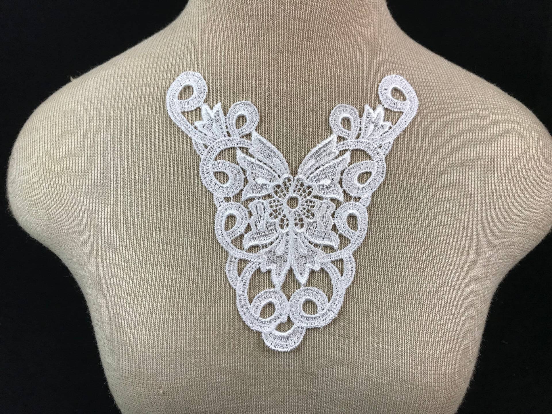 Leichte Elfenbein Spitzenkragen, Venise Spitze Applique, Spitze, Applikationen, Guipure Braut, Wirbel-Applikation, Stickerei, Hochzeit Leichte Elfenbein Spitzenkragen, Venise Spitze Applique, Spitze, Applikationen, Guipure Braut, Wirbel-Applikation, Stickerei, Hochzeit von Threads2Trends