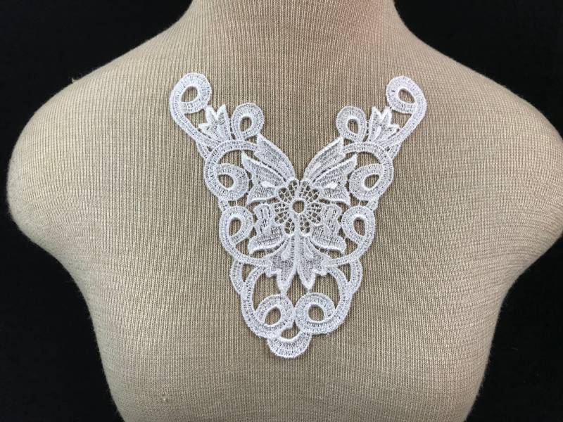 Leichte Elfenbein Spitzenkragen, Venise Spitze Applique, Spitze, Applikationen, Guipure Braut, Wirbel-Applikation, Stickerei, Hochzeit Leichte Elfenbein Spitzenkragen, Venise Spitze Applique, Spitze, Applikationen, Guipure Braut, Wirbel-Applikation, Stickerei, Hochzeit von Threads2Trends