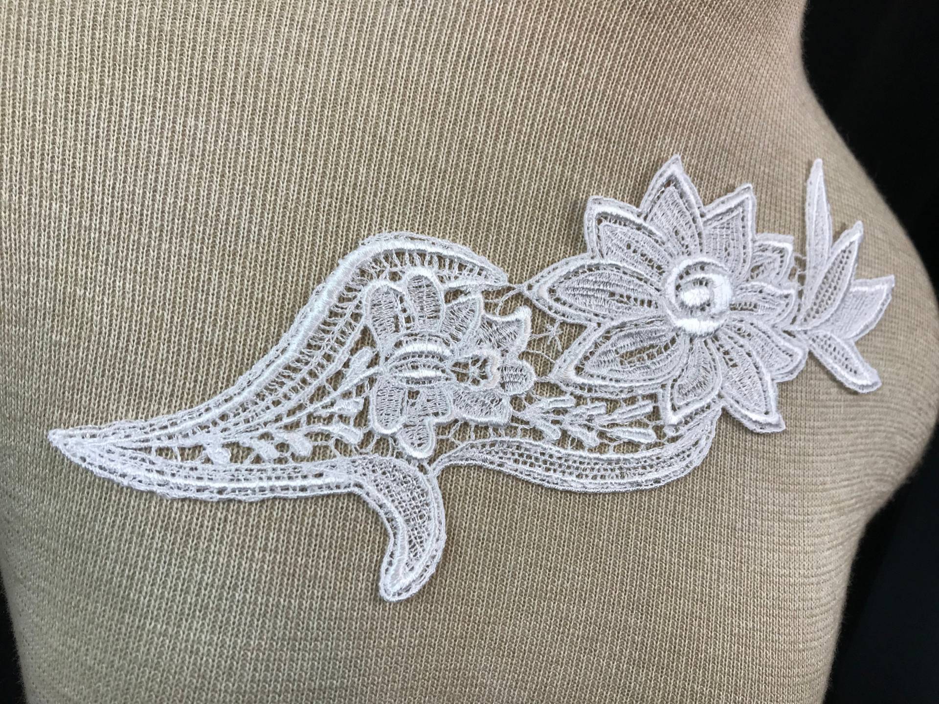 Venise Spitze Applikation, Applikationen, Guipure-Applikation, Weißen Blättern, Blumen Rayon Patch, Spitze, Braut Applikationen von Threads2Trends