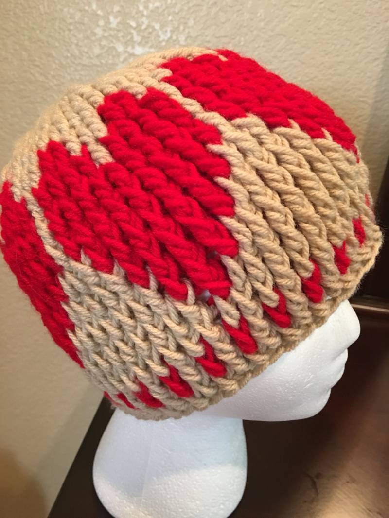Beanie Des Herzens Erwachsene Medium/Large Größe, Valentinshut Beanie Des Herzens Erwachsene Medium/Large Größe, Valentinshut von ThreadsMadeCozy