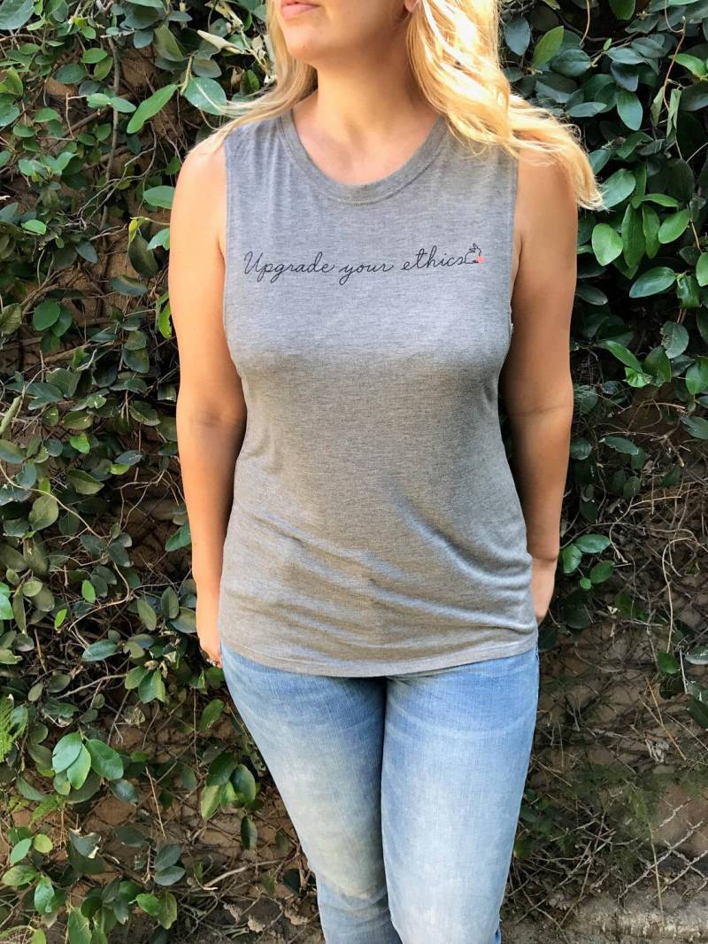 Vegan Shirt, Vegan Tank Top, Pflanzlich Basierte Shirt, Yoga Top, Nachhaltige Kleidung von ThreadsforLoveShop