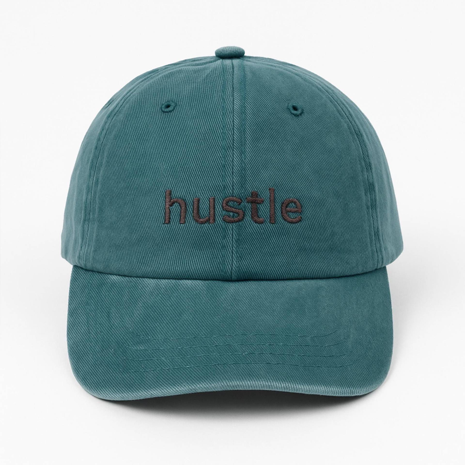 Hustle Embroidered Dad Cap - Motivational Baseball Hat, Streetwear Gym Lifestyle Gift von ThreadtalksCo