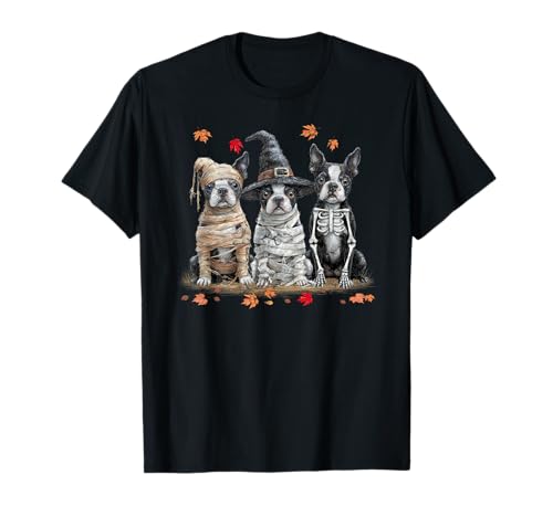 Lustige Boston Terrier Ghost Dogs Halloween für Frauen Männer T-Shirt Lustige Boston Terrier Ghost Dogs Halloween für Frauen Männer T-Shirt von Three Boston Terrier Dog Puppy Halloween Men Women
