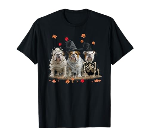 Lustige Bulldogge Geisterhunde Halloween für Frauen Männer T-Shirt Lustige Bulldogge Geisterhunde Halloween für Frauen Männer T-Shirt von Three Bulldog Dog Puppy Halloween Men Women
