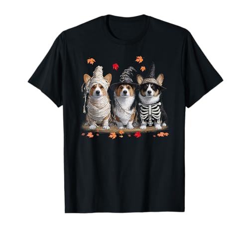 Lustige Corgi Ghost Dogs Halloween für Frauen Männer T-Shirt Lustige Corgi Ghost Dogs Halloween für Frauen Männer T-Shirt von Three Corgi Dog Puppy Halloween Men Women