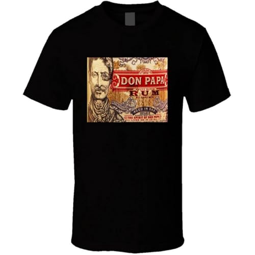 Don Papa Rum Classic Logo Drinking T Shirt Black Black XXL von Three Feather
