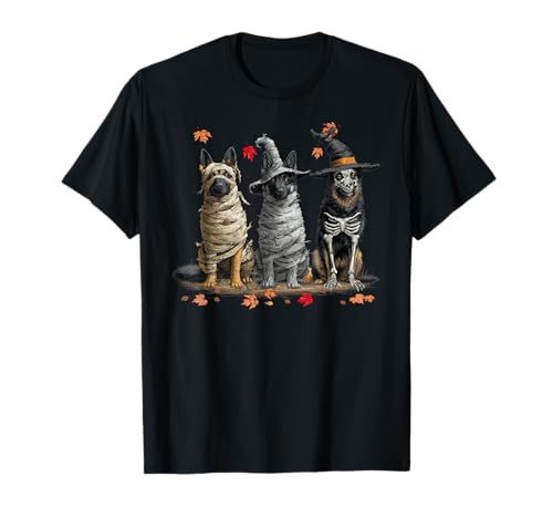 Lustiger Schäferhund Geisterhunde Halloween für Frauen Männer T-Shirt Lustiger Schäferhund Geisterhunde Halloween für Frauen Männer T-Shirt von Three German shepherd Dog Puppy Halloween Men