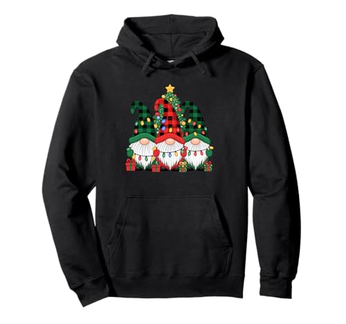 Zwerge Weihnachtsbaum Zwerg Xmas Lights Buffalo Plaid Frauen Pullover Hoodie Zwerge Weihnachtsbaum Zwerg Xmas Lights Buffalo Plaid Frauen Pullover Hoodie von Three Gnomes Christmas Lights For Women