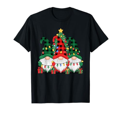 Zwerge Weihnachtsbaum Zwerg Xmas Lights Buffalo Plaid Frauen T-Shirt Zwerge Weihnachtsbaum Zwerg Xmas Lights Buffalo Plaid Frauen T-Shirt von Three Gnomes Christmas Lights For Women