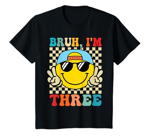 Bruh I'm Three 3. Geburtstag Groovy Jungen Mädchen 3 Jahre alt T-Shirt Bruh I'm Three 3. Geburtstag Groovy Jungen Mädchen 3 Jahre alt T-Shirt von Three Is A Vibe Groovy 3rd birthday Tees Gifts