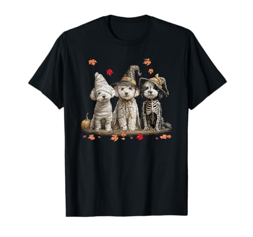 Lustige maltesische Geisterhunde Halloween für Frauen Männer T-Shirt Lustige maltesische Geisterhunde Halloween für Frauen Männer T-Shirt von Three Maltese Dog Puppy Halloween Men Women