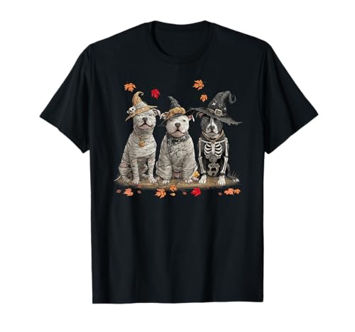 Lustige Pitbull Ghost Dogs Halloween für Frauen Männer T-Shirt Lustige Pitbull Ghost Dogs Halloween für Frauen Männer T-Shirt von Three Pitbull Dog Puppy Halloween Men Women