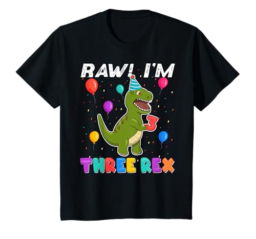Kinder Three Rex Raw Ich bin 3 Jahre 3ter Geburtstag T-Shirt Kinder Three Rex Raw Ich bin 3 Jahre 3ter Geburtstag T-Shirt von Three Rex 3 Jahre Junge Dinosaurier Dino Kinder