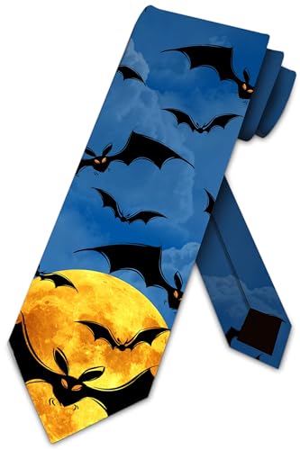 Three Rooker Herren Halloween-Krawatte Flying Bats von Three Rooker