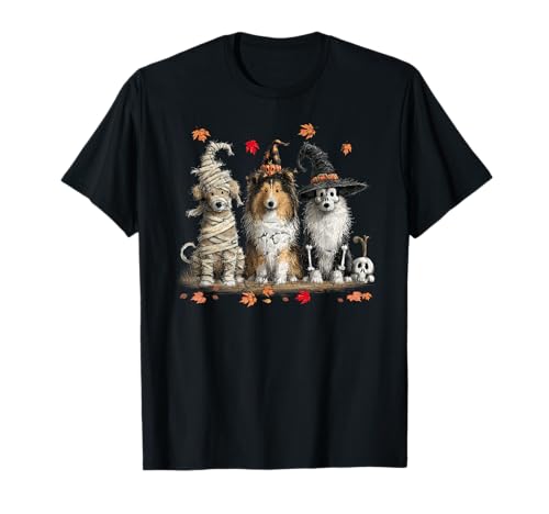Lustige Shetland Sheepdog Ghost Dogs Halloween für Frauen Männer T-Shirt Lustige Shetland Sheepdog Ghost Dogs Halloween für Frauen Männer T-Shirt von Three Shetland Sheepdog Dog Halloween Men Women