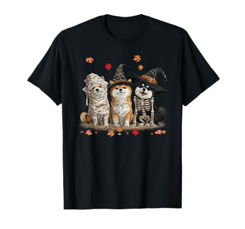 Lustige Shiba Ghost Dogs Halloween für Frauen Männer T-Shirt Lustige Shiba Ghost Dogs Halloween für Frauen Männer T-Shirt von Three Shiba Dog Puppy Halloween Men Women
