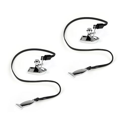 Three by Three Saiten befestigt! Astronaut + Kapsel verstellbares Lesezeichen – massive Metallanhänger mit verstellbarer, flacher Kordel, passend für Bücher aller Größen, 2 Stück von Three by Three