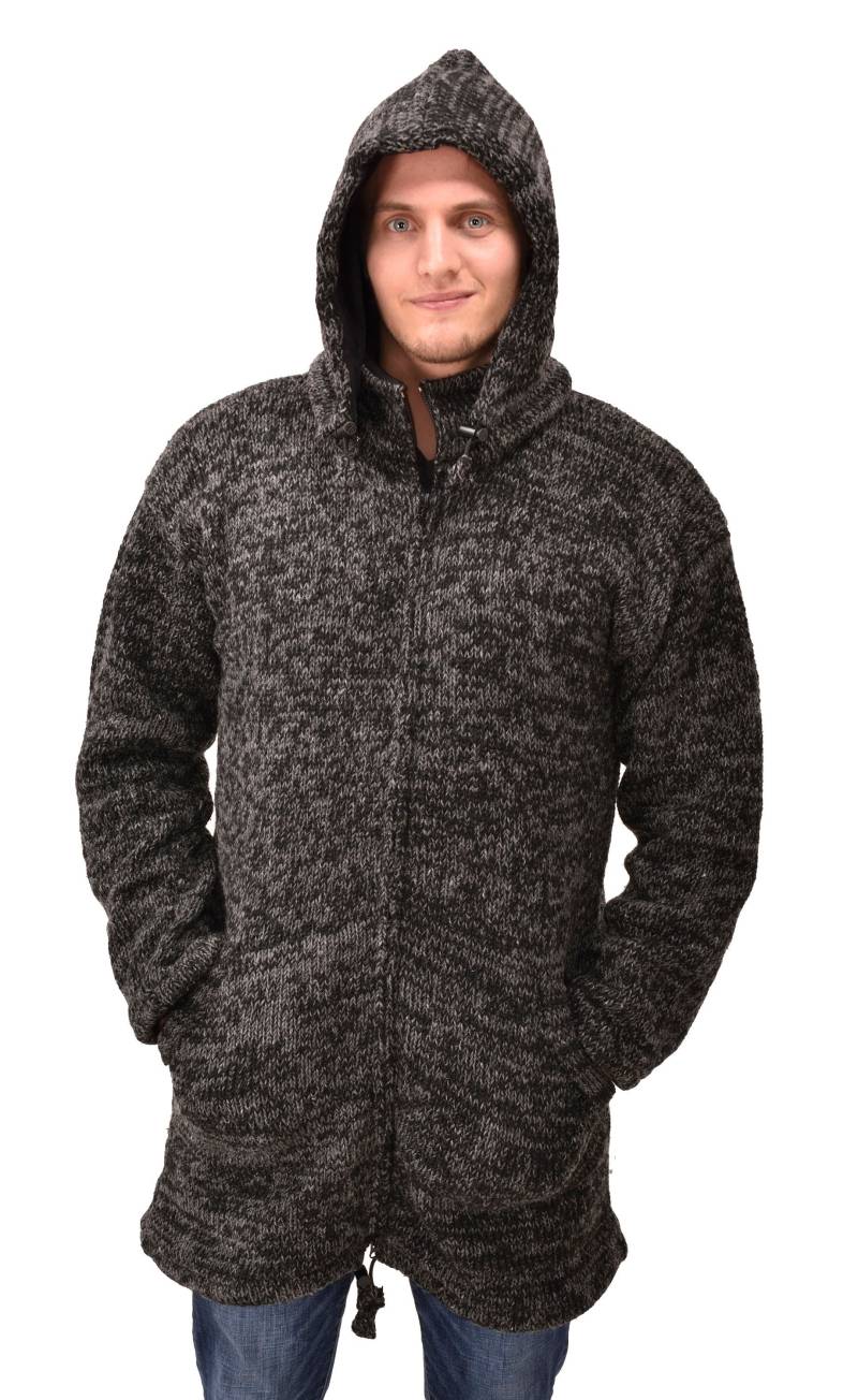 Handgemachte Merino Wolle Himalaya Jacke Polar Fleece Gefütterter Hoodie von ThreeCranesGallery