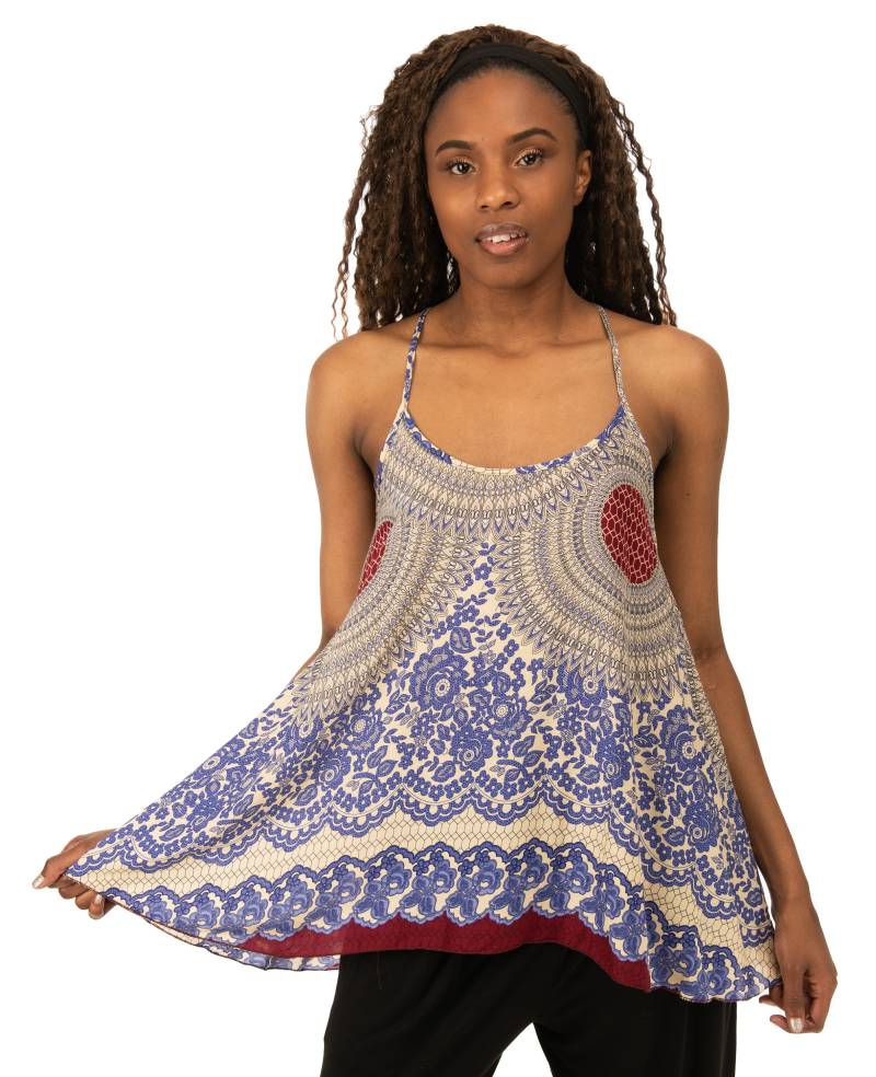 Pfau Print Viskose Cami Top Boho Hippie Kleidung von ThreeCranesGallery