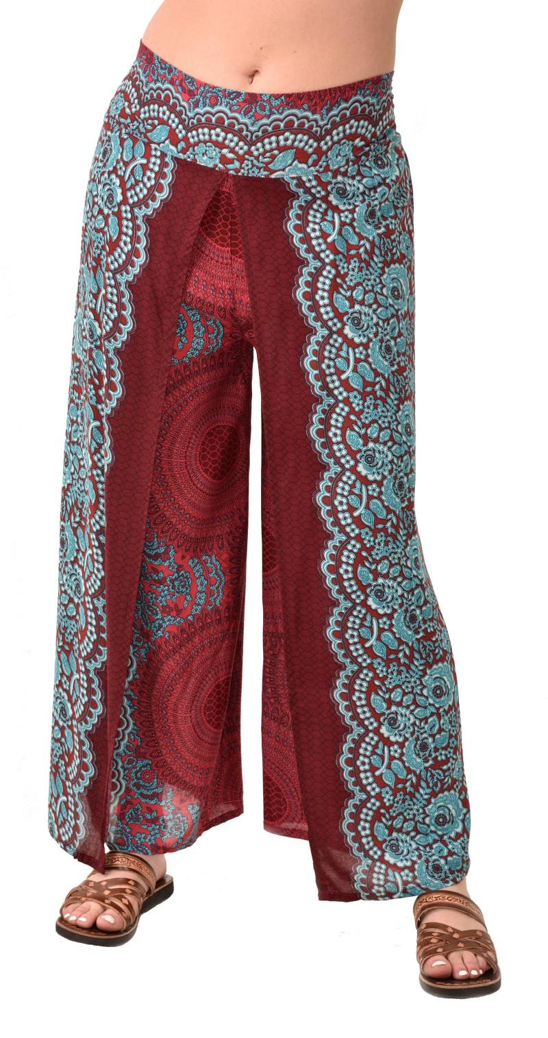 Waben Print Viskose Haremshose Thai Boho Festival Style von ThreeCranesGallery