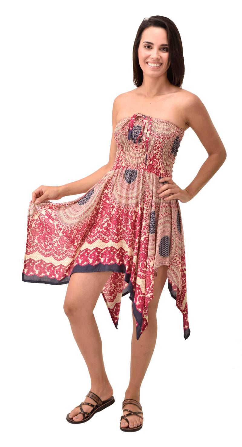 Wabendruck Print Rayon Feenkleid Boho Rock von ThreeCranesGallery