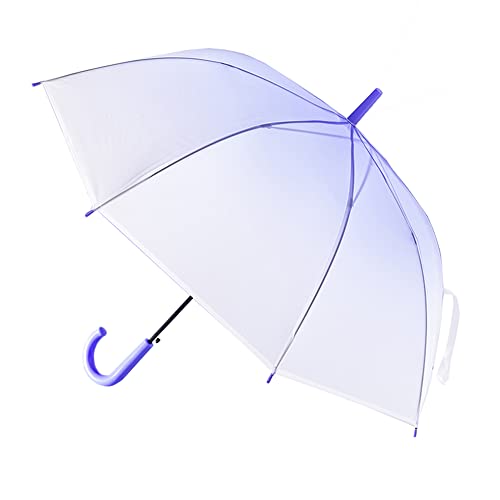 ThreeH Regenschirme für Jungen Mädchen Gewölbter automatischer Kuppelschirm mit Einfacher Griff 8 Rippen Erweiterter Baldachin 35 Zoll,Lila von ThreeH