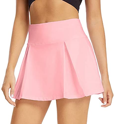 ThreeH Tennis Skort Hohe elastische Anti-Streu Licht hohe Taille Badminton Faltenrock von ThreeH