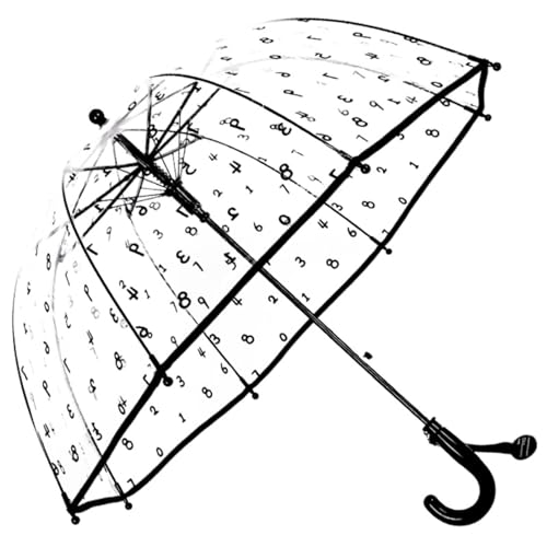 ThreeH Transparenter Regenschirm mit einfachem Griff Windfester Transparenter Regenschirm Auto Open Einfach zu bedienen Einklemmschutz für Kindersicherheit von ThreeH