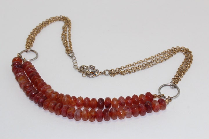 Doppelstrang Karamell Kette Doppelstrang Karamell Kette von ThreeHensDesigns