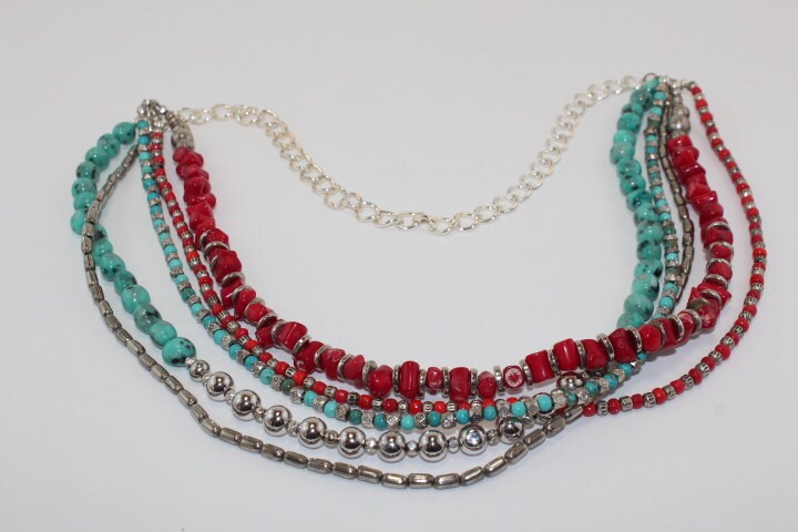 Multi-Media-Multi-strang Kette Multi-Media-Multi-strang Kette von ThreeHensDesigns