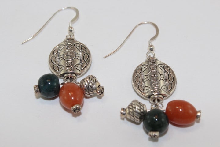 Zinn Tropfen Ohrringe Zinn Tropfen Ohrringe von ThreeHensDesigns