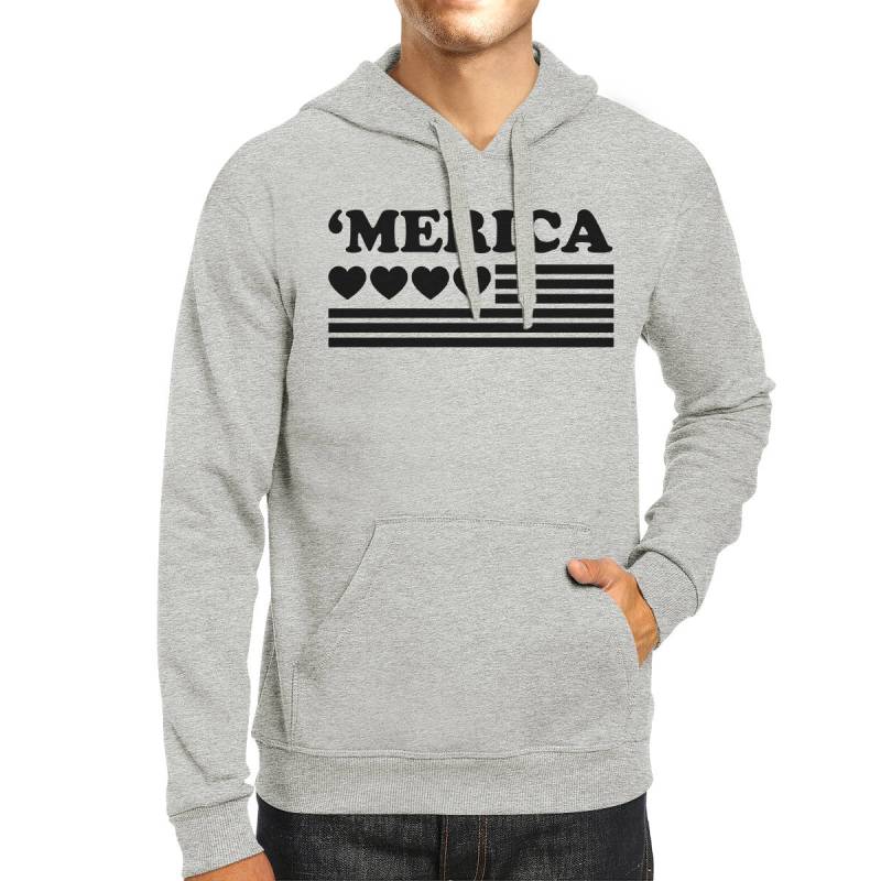 4 Juli | Merica Herz-Flagge Hoodie [Jhd131] von ThreeSixFiveDesign