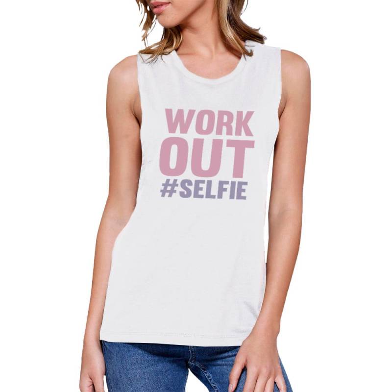 Arbeiten | Work Out Selfie Weiß Ärmelloses Trendiges Und Einfaches Grafik Muskeltop | Jms007 Arbeiten | Work Out Selfie Weiß Ärmelloses Trendiges Und Einfaches Grafik Muskeltop | Jms007 von ThreeSixFiveDesign