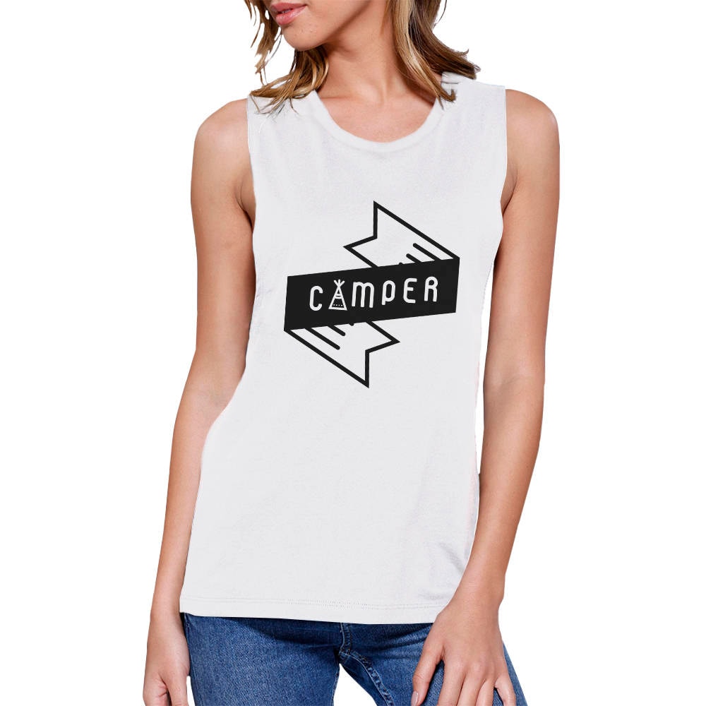 Aussen | Camper Weiß Ärmellos Einfach Süß Trendy Grafik Muskeltop | Jms119At Aussen | Camper Weiß Ärmellos Einfach Süß Trendy Grafik Muskeltop | Jms119At von ThreeSixFiveDesign