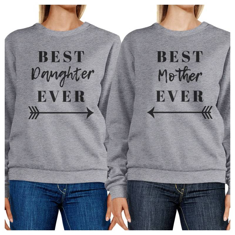 Beste Tochter/Mutter Aller Zeiten Grafik Heather Grau Sweatshirts Set [Fss032He] von ThreeSixFiveDesign