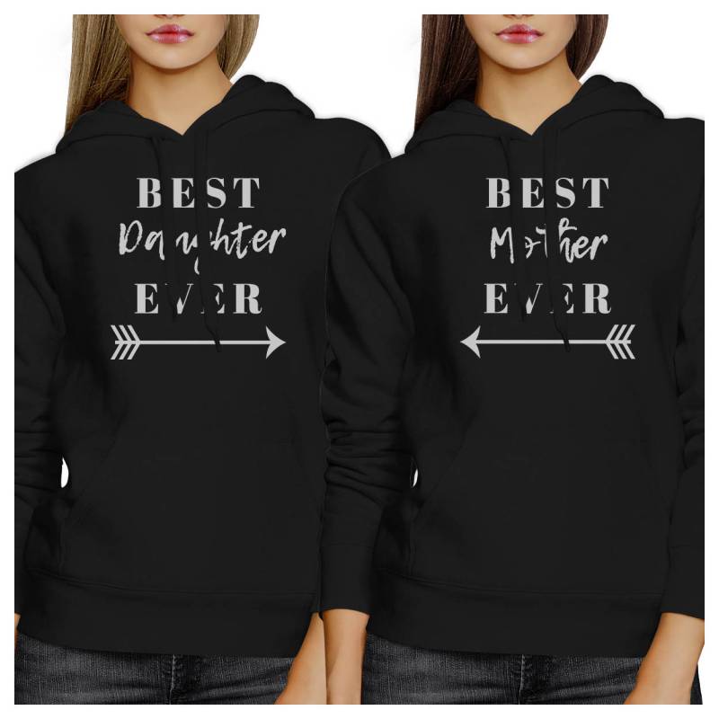 Beste Tochter/Mutter Ever Hoodie Set Schwarz [Fhd017Bk] von ThreeSixFiveDesign